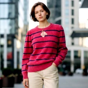 Designer Cocovive Women's New w/Tags Pink/Rose Pullover Sweater - Size: Medium